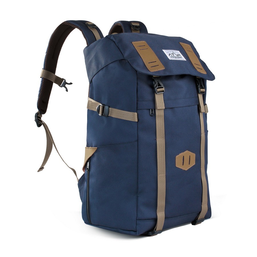 Tas Ransel Laptop 14 Inch Gendong Backpack Kuliah, Kerja – Pria Wanita – ATVA Bora Navy (Biru)