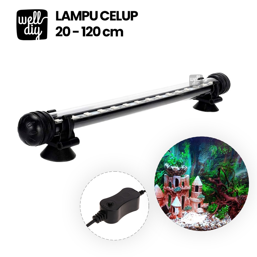 Lampu Celup Aquarium Led Lampu Ikan Arwana Chana - 20 30 40 50 60 80 100 120 Cm