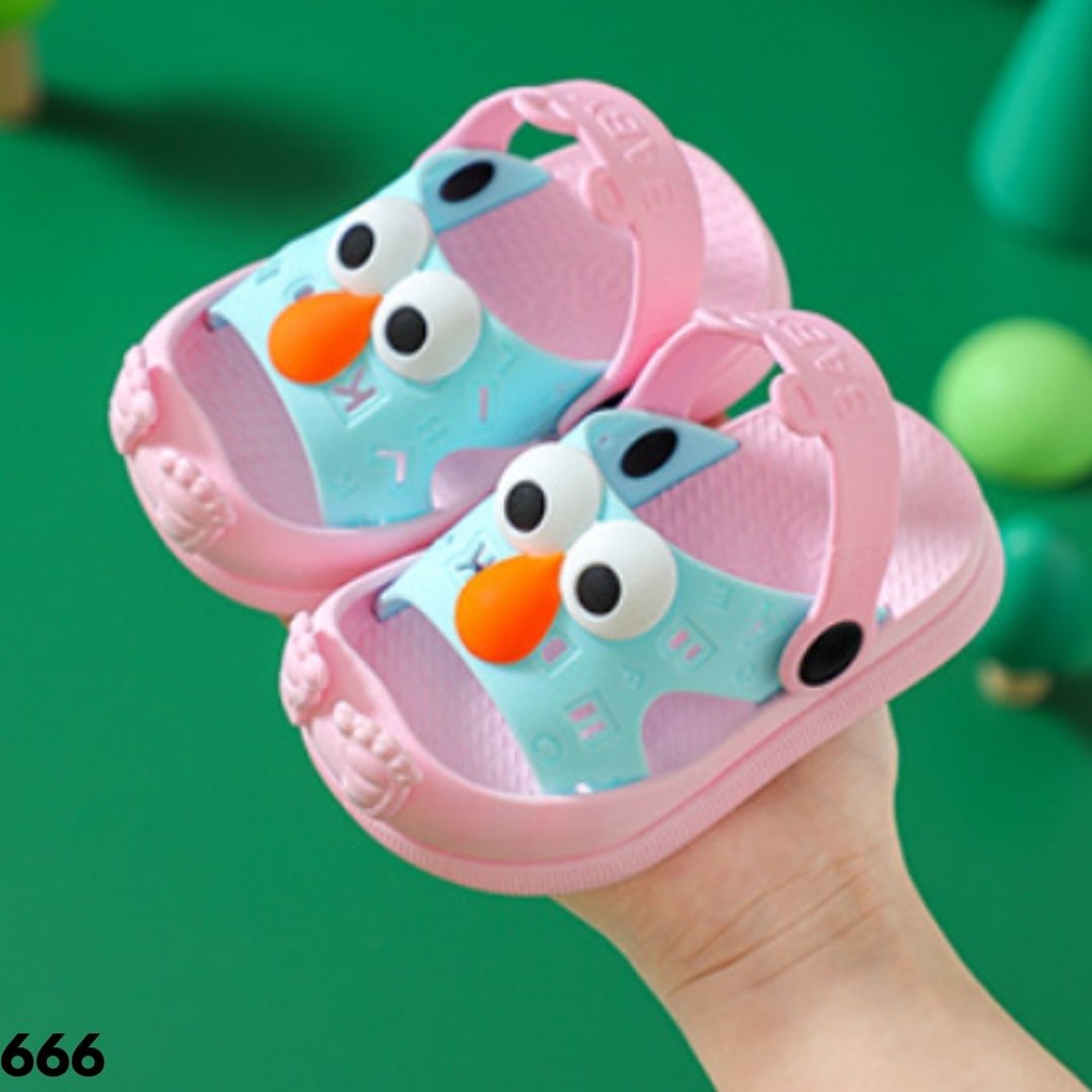 SANDAL OMILES ANAK UNISEX IMPORT COMFY NYAMAN KARET ANTI SLIP UNIK KARTUN LUCU TERBARU 666