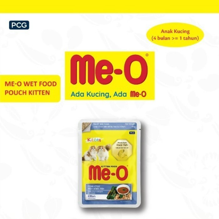 Meo sachet kitten 80gr otak-otak with fish wetfood makanan basah meo