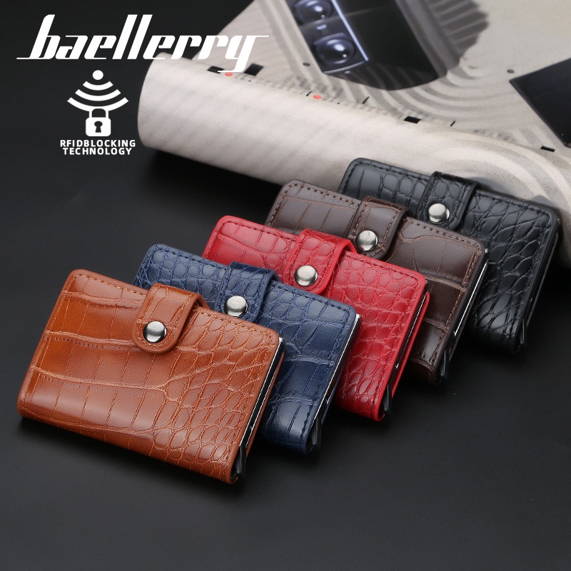 BAELLERRY K9132 Dompet Kartu Pria Bahan Kulit PU Leather Premium WATCHKITE WKOS