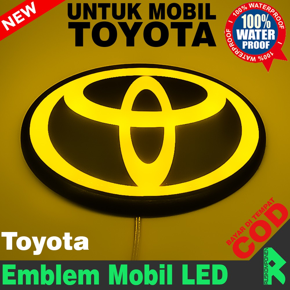 Led mobil toyota Lampu mobil Emblem LED toyota Lampu belakang toyota Logo mobil Aksesoris mobil LED