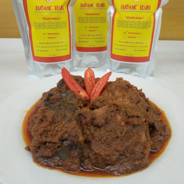 

Rendang daging dan hati sapi khas lubuk idai 250gr