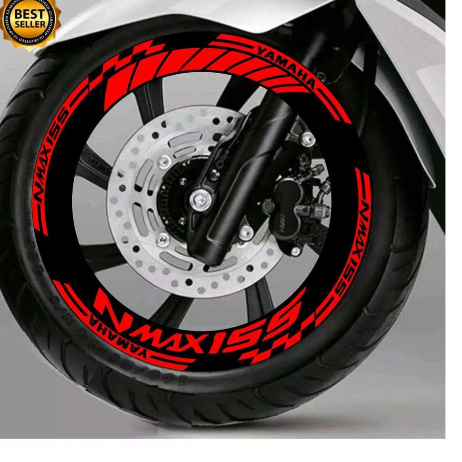 ➾ STIKER CUTTING pelek ban ALL NEW NMAX 155 2020- 2021 DEPAN BELAKANG ♠
