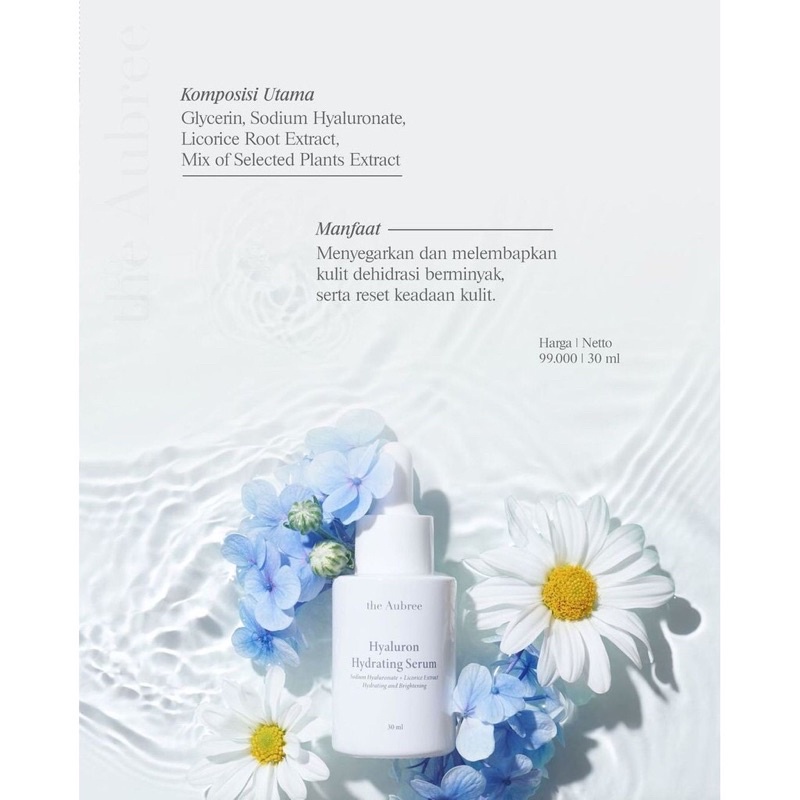 THE AUBREE SKIN SERUM WAJAH | Niacinamide / centella herb/ ginseng serum aubree BPOM/ CREAM AUBREE