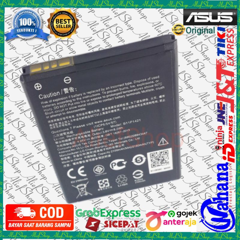 Batrai Asus Zenfone C 4C ZC451CG ZC451TG Z007 Batre C11P1421 Baterai Original Battery