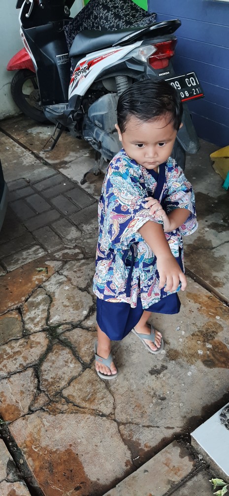 Kimono Batik Anak Blue Navy