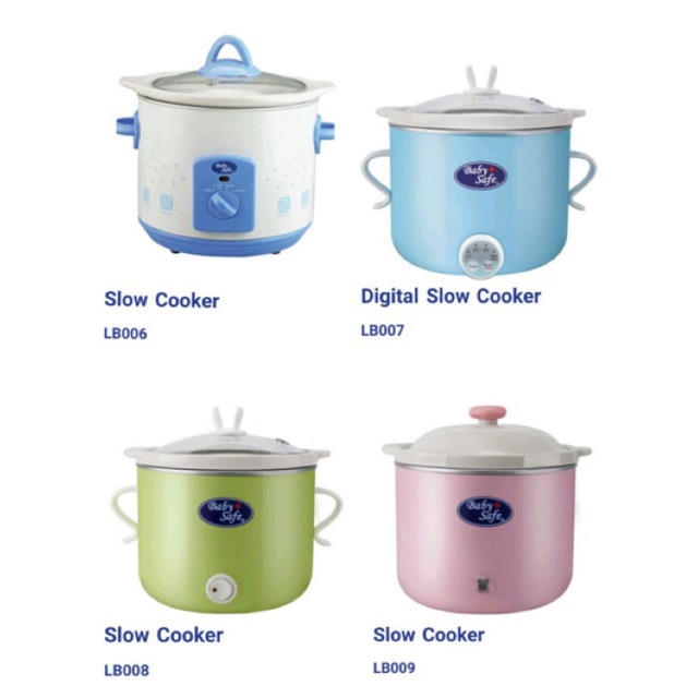 Slow Cooker Baby safe 0.8 ml LB007, LB008, LB009