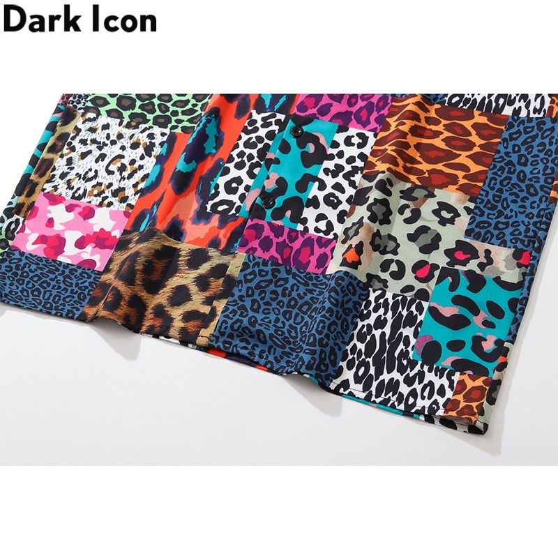 KEMEJA LEOPARD IMPORT VINTAGE PRIA KOREA PARIS ORIGINAL OVER SIZE HN19