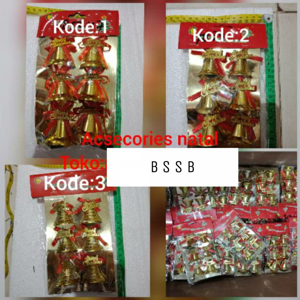 Acesories natal/ornamen lonceng buat dipohon natal