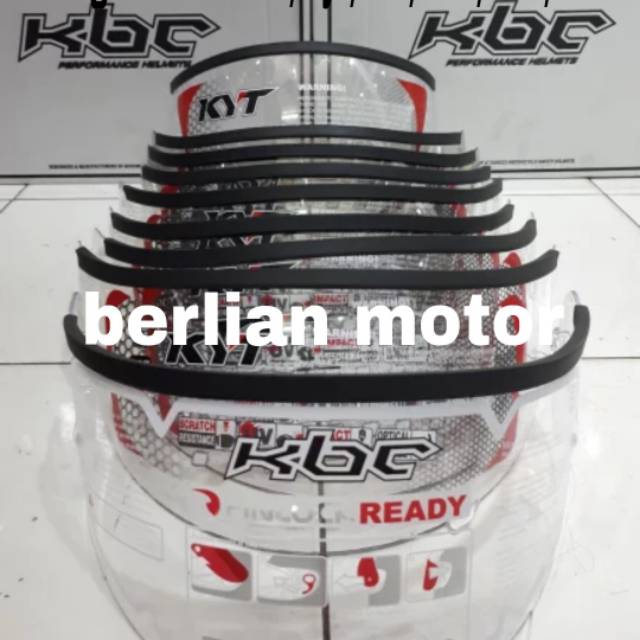 Talang air kaca helm/visor universal untuk semua jenis helm pnp kbc kyt nhk  ink mds list karet