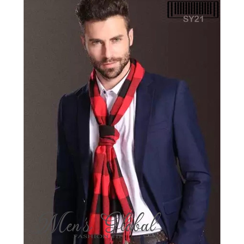 SYAL / SCARF FASHION ELEGANT PRIA HANGAT HALUS WOOL SPINING TASSEL-SY21