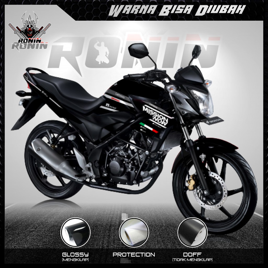 Sticker Decal CB 150R Old, CB 150R V1, CB 150 R  (Motif Mission Winnow Black)