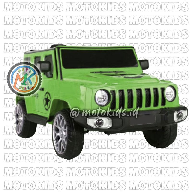 Mainan Mobil Aki Jeep Army Tentara US MOTOKIDS