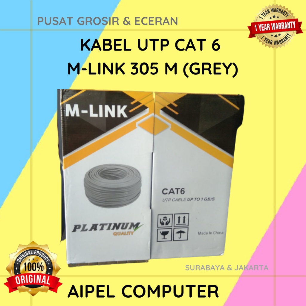 MLINK6 | KABEL UTP CAT 6 M-LINK 305 M (GREY)