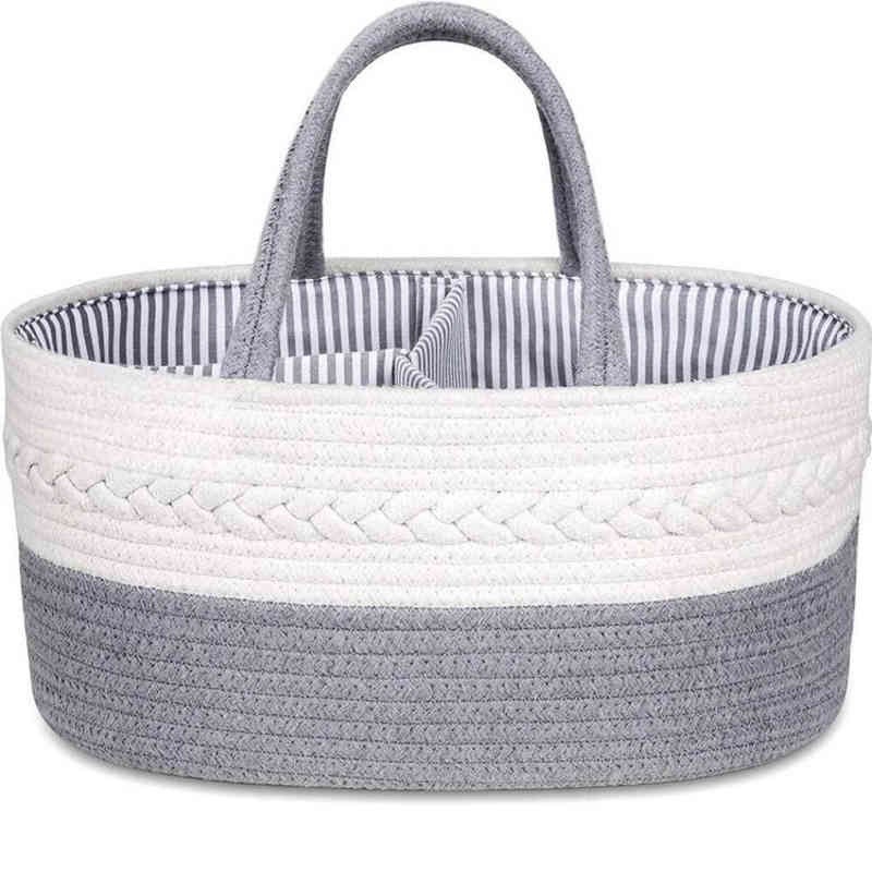 Leon Multipurpose Caddy Bag Cotton Rope Diaper Tas Perlengkapan Bayi Rajut Anyam