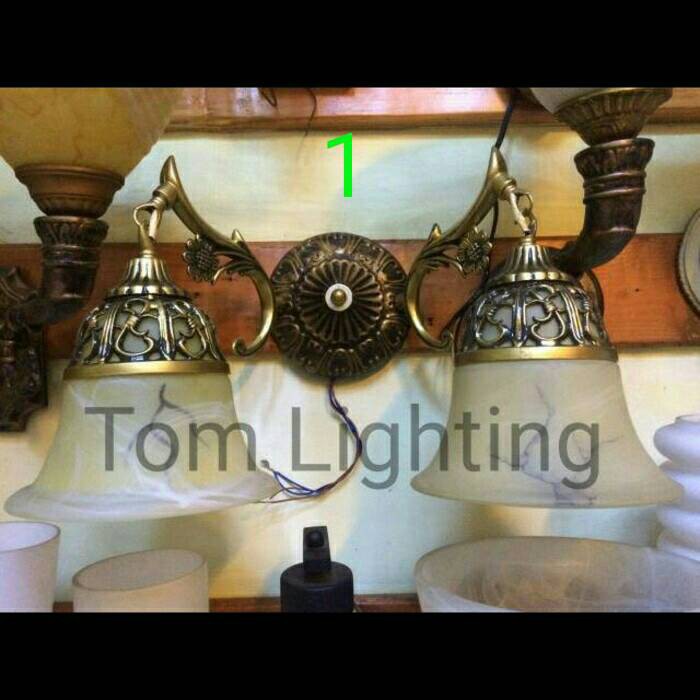 1235. Lampu dinding klasik mediterania cabang 2