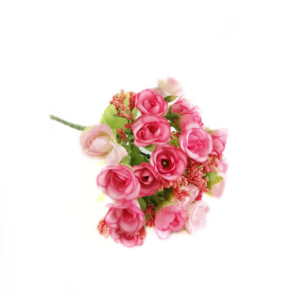 Bunga Artificial Bunga Mawar utk Dekorasi Hiasan dan Buket Wedding - Bunga Rose - AF10-Soft Pink