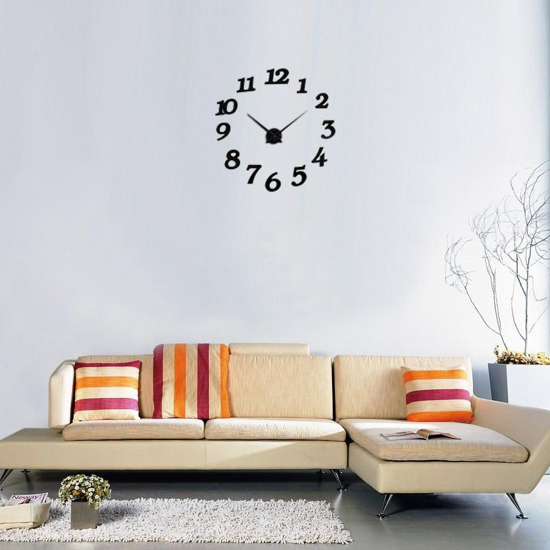 JAM DINDING 3D 70CM BESAR DIY GIANT WALL CLOCK DEKORASI - ANGKA