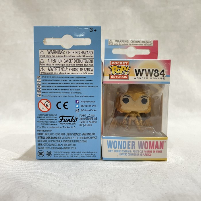 POCKET POP KEYCHAIN DC WW94 WONDER WOMAN WITH GOLDEN ARMOR HELMET