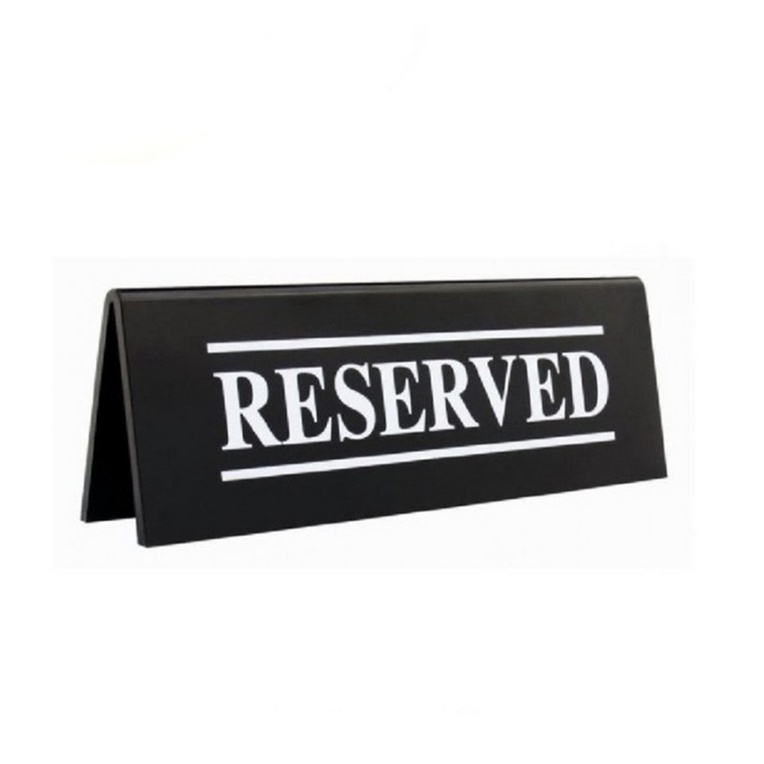 

Reserved Table Sign Acrylic Papan Meja Acrylic UV Tent Card Akrilik