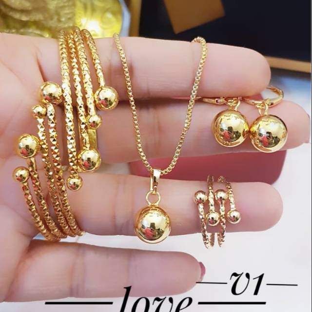 Xuping set perhiasan lapis emas 24k 0312