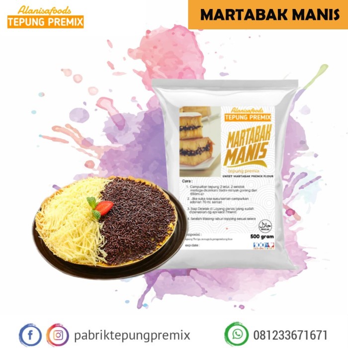 

MURAH TEPUNG PREMIX MARTABAK MANIS PREMIUM EMPUK 500GR