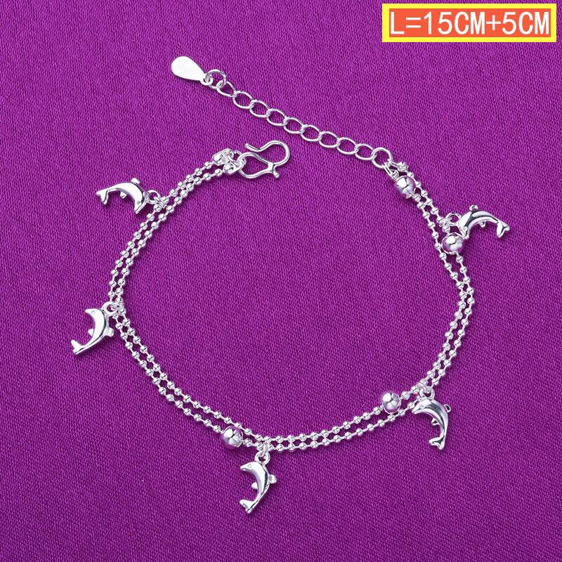 50 gaya 925 gelang perak asli, aksesoris perhiasan fashion Jepang dan Korea-15