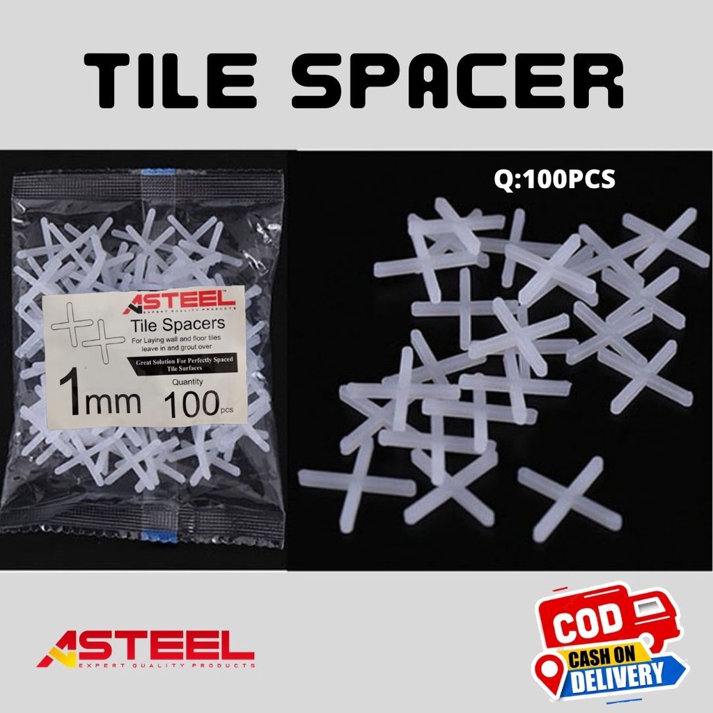 ASTEEL Spacer 1MM / Tile Spacer / T Cross / Spacer Keramik / Spacer Granit / Nat Keramik / Nat Granit / Spacer Nat Keramik / Spacer Nat Granit / Alat Perata Keramik / Tile Leveling Keramik / Alat Nat Keramik / Perapi Perata Nat Keramik 1 mm