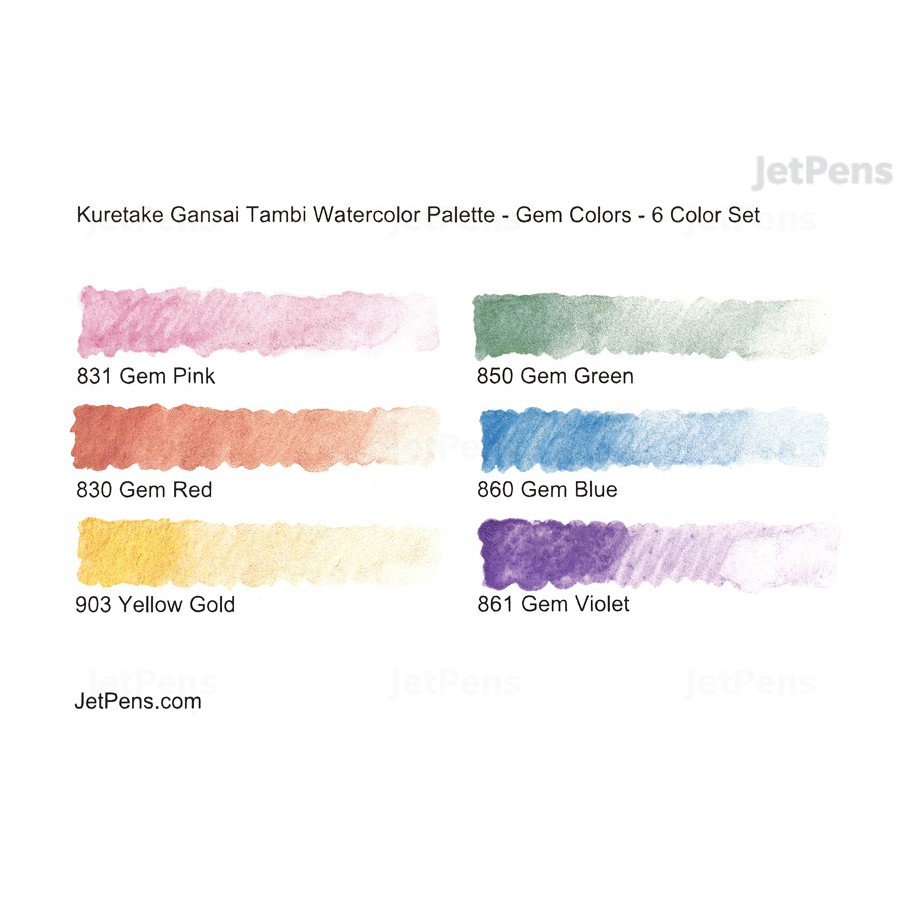 Kuretake Gansai Tambi 6 Color Set Gem 6