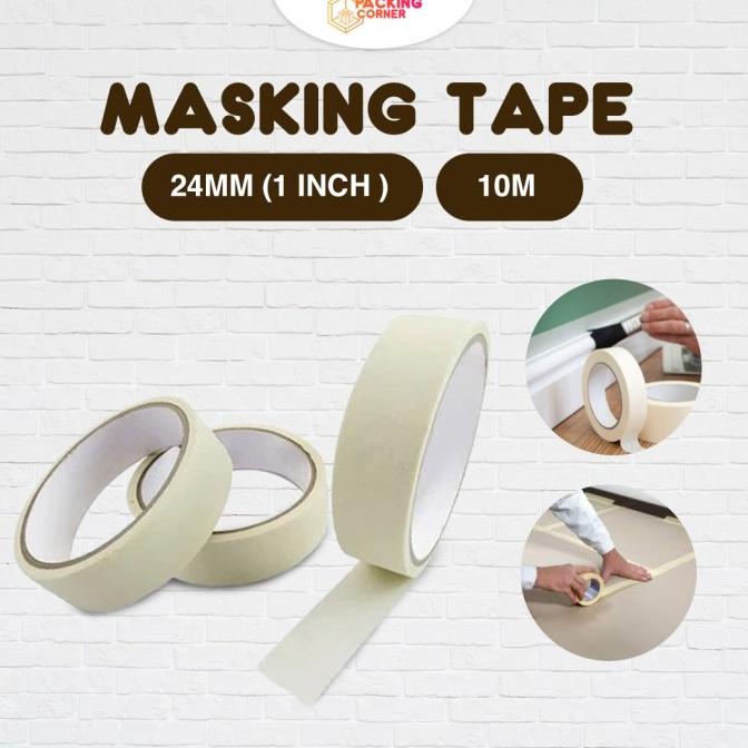 

Big Sale Lakban Kertas Masking Tape Selotip Kertas 24mm x 10y 1 inch 10 yard Big Sale