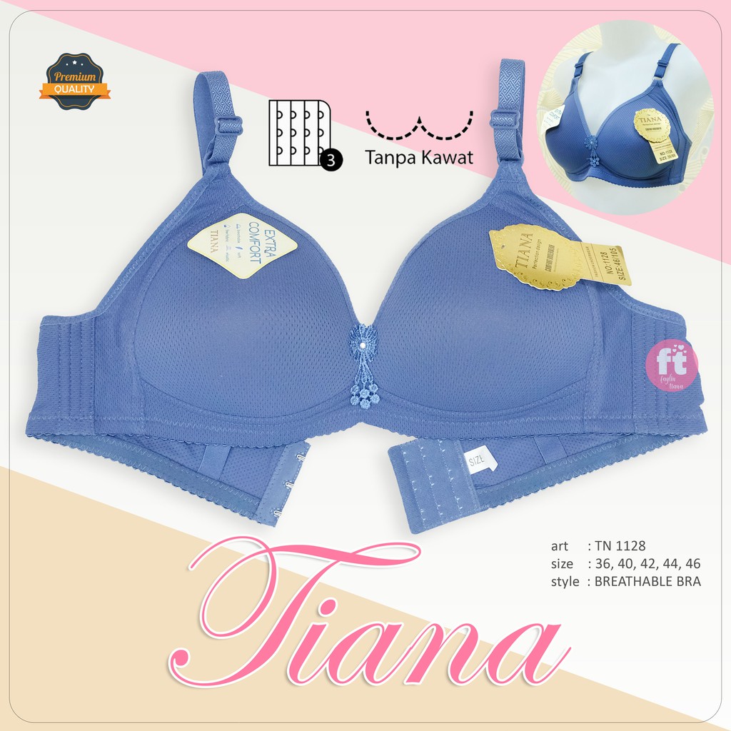 TIANA | BRA Cup Besar Kait 3 / BH Jumbo / Breathable Bra / art TN 1128