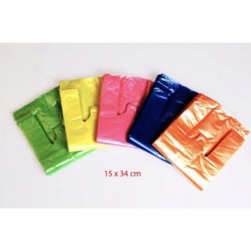 kantong Plastik HD Warna Mega 200gram Uk 15 24 28