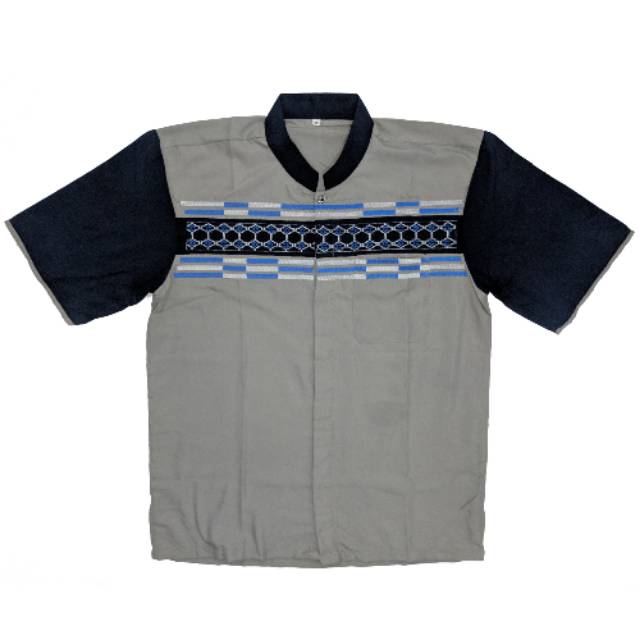 Kemeja Polos Kemko Navy Biru Katun Branded Local bukan Rabbani Bukan Zoya Bukan Zatta