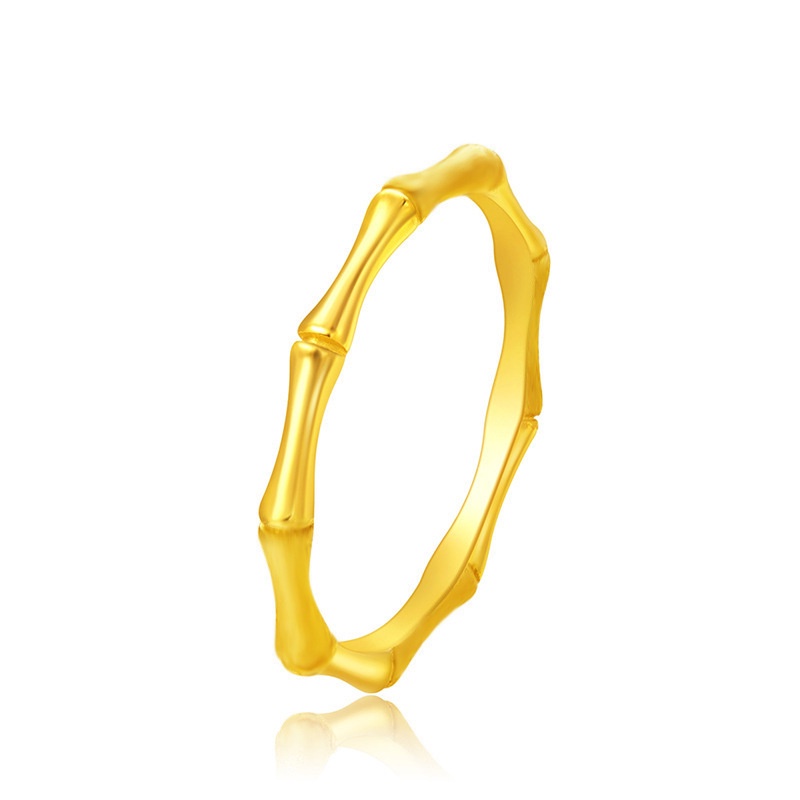 Fashion Luxury 18K Gold Plated Bamboo Ring