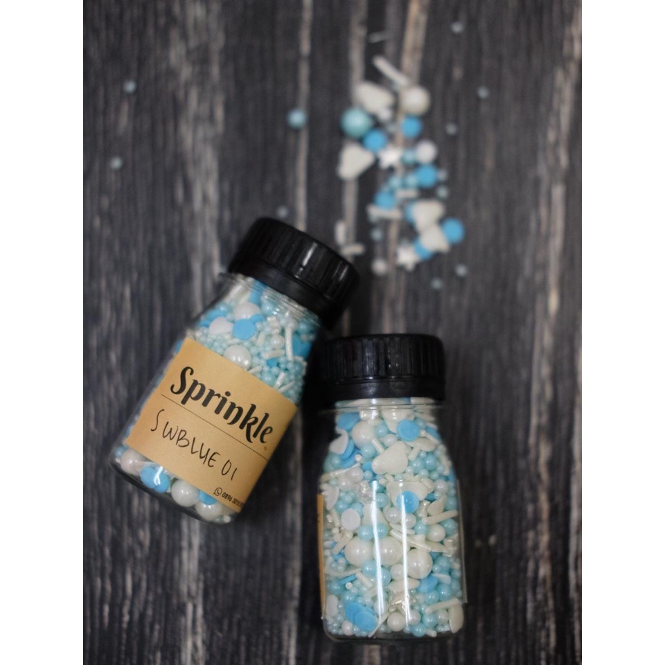 

EDIBLE SPRINKLE WHITE BLUE (50 GRAM) SWB01