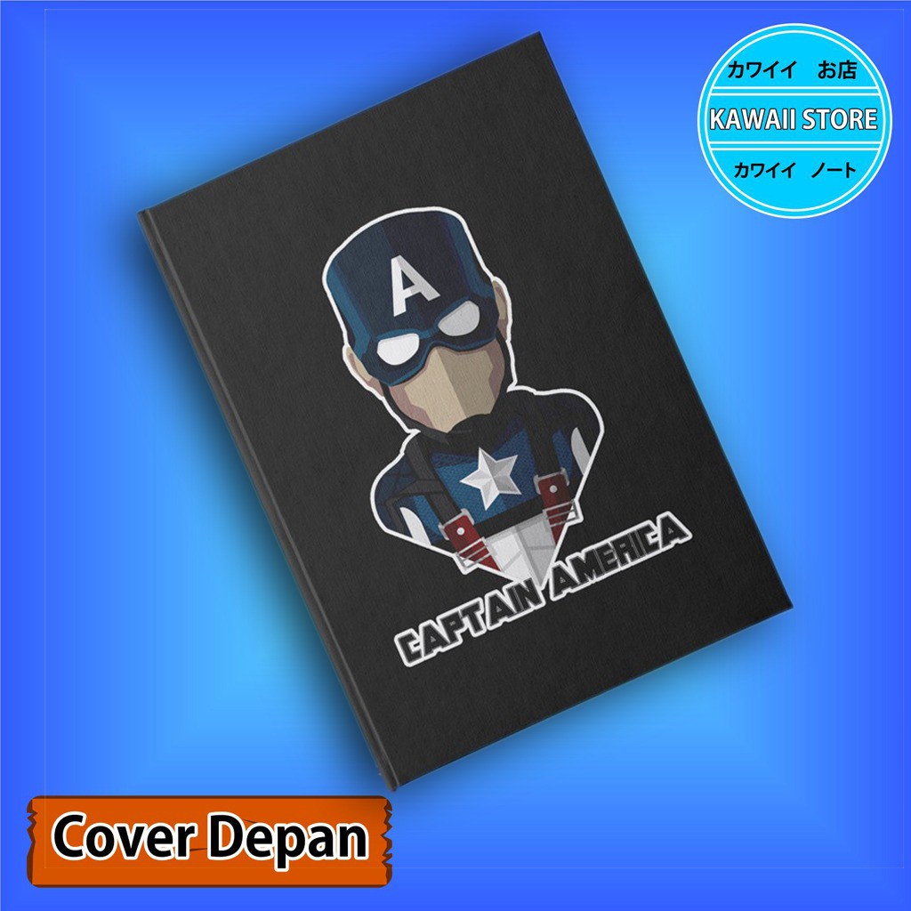 

Notebook / Pocket book Hard Cover Marvel CHARACTER CAPTAIN AMERICA uk A5 & A6 / Notes Book