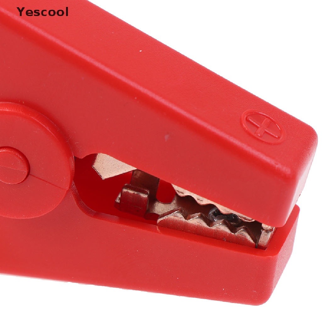 Yescool 2Pcs large 100a crocodile alligator clips car chargers insulated clamp .