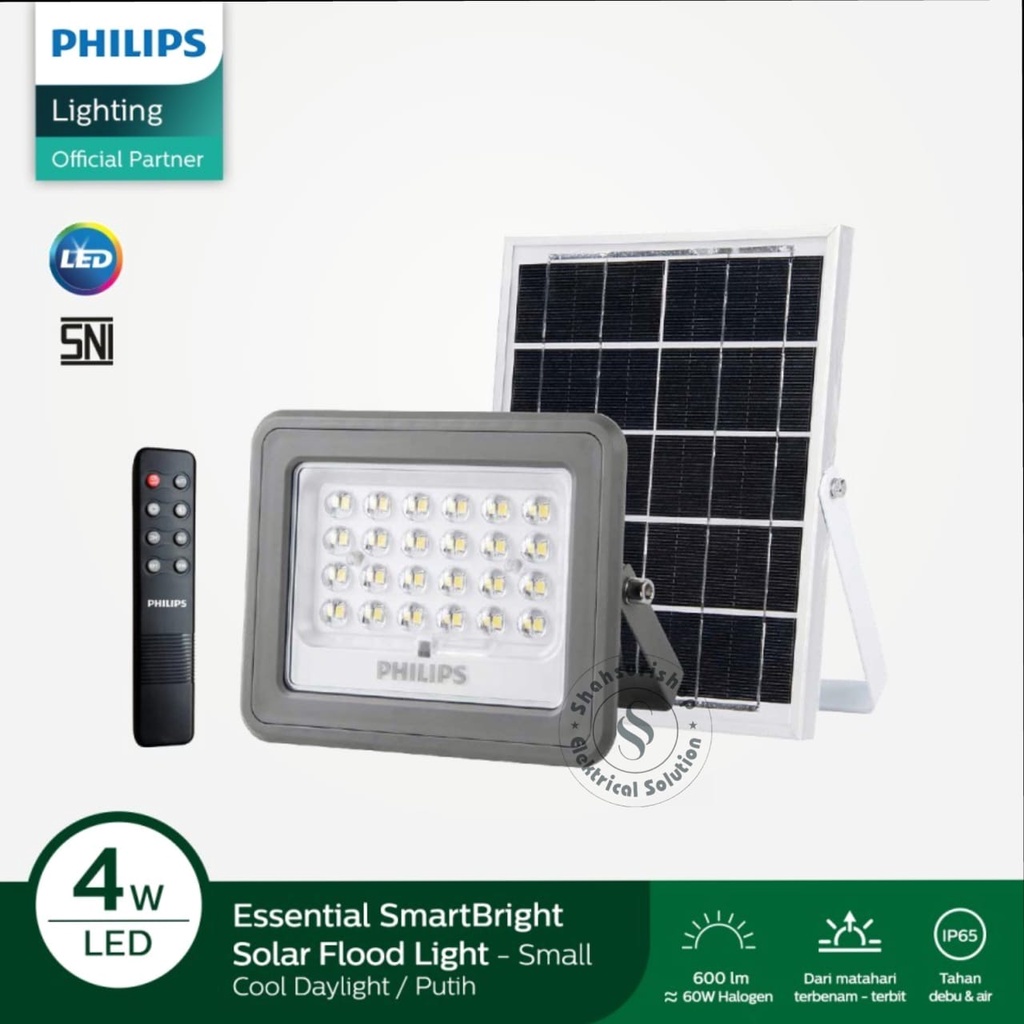 PHILIPS BVC080 LED6 SOLAR FLOOD LIGHT 4 WATT TENAGA SURYA