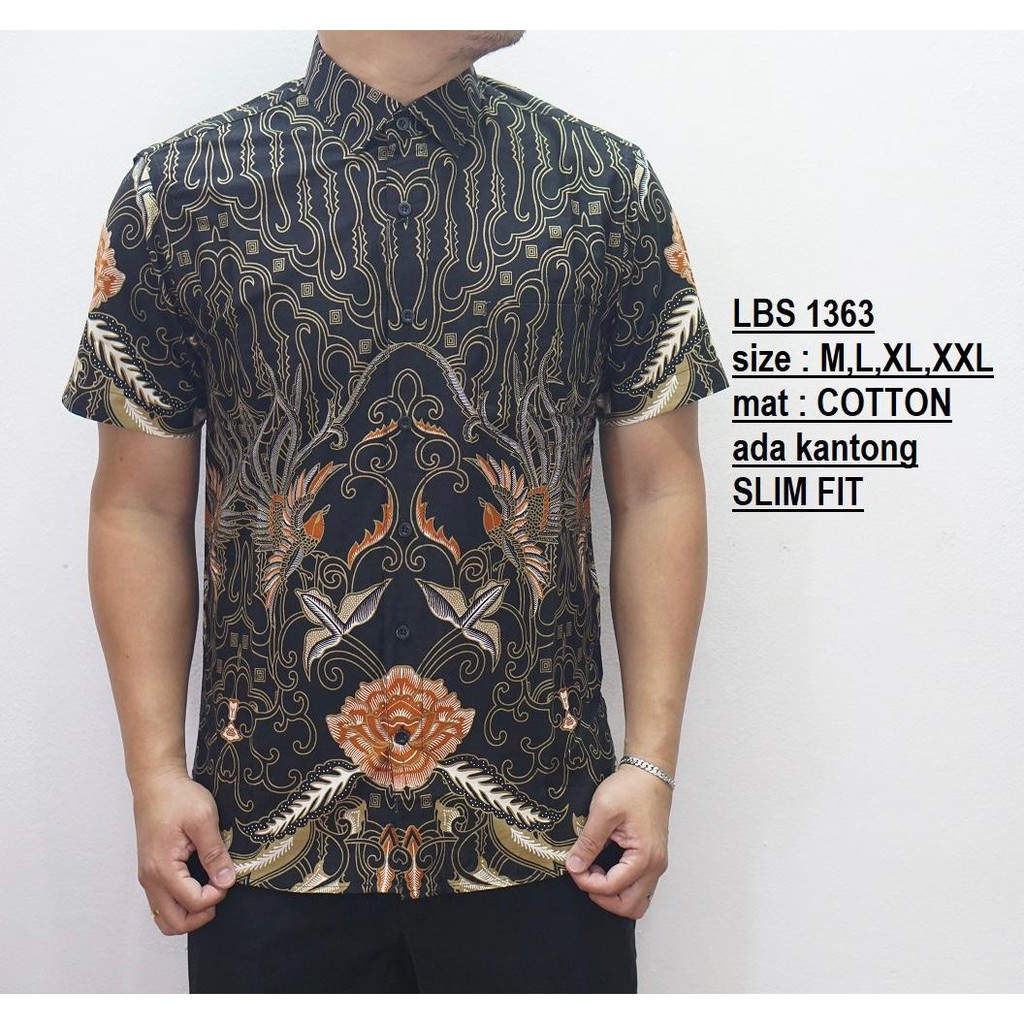 KEMEJA PRIA BATIK LENGAN PANJANG HEM BAHAN KATUN HALUS 40S LBL 1371 MEWAH PREMIUM BAJU ELEGANT SIZE M L XL SKU MS PENDEK JAKARTA PLATINUM