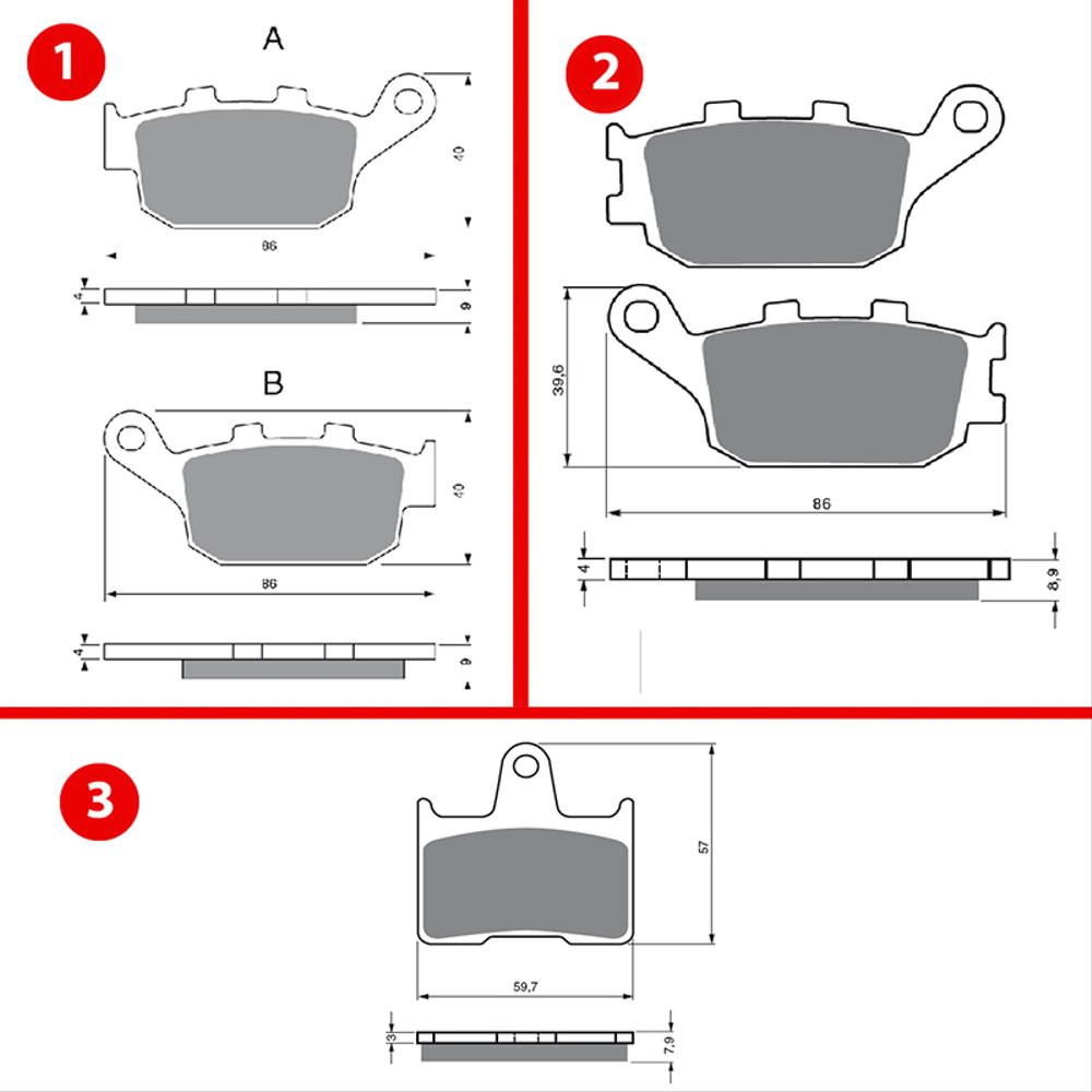 Kampas rem belakang Honda CB400 Fizpower JKS3198