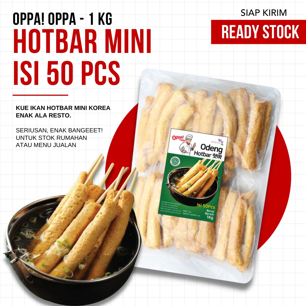 Hotbar Mini Kue Ikan Khas Korea Isi 50pcs - 1kg (TERMURAH)