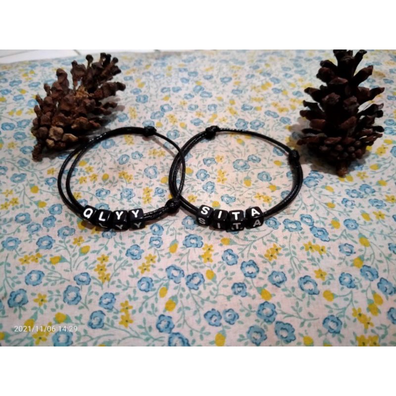 [2PCS]Gelang inisial nama couple