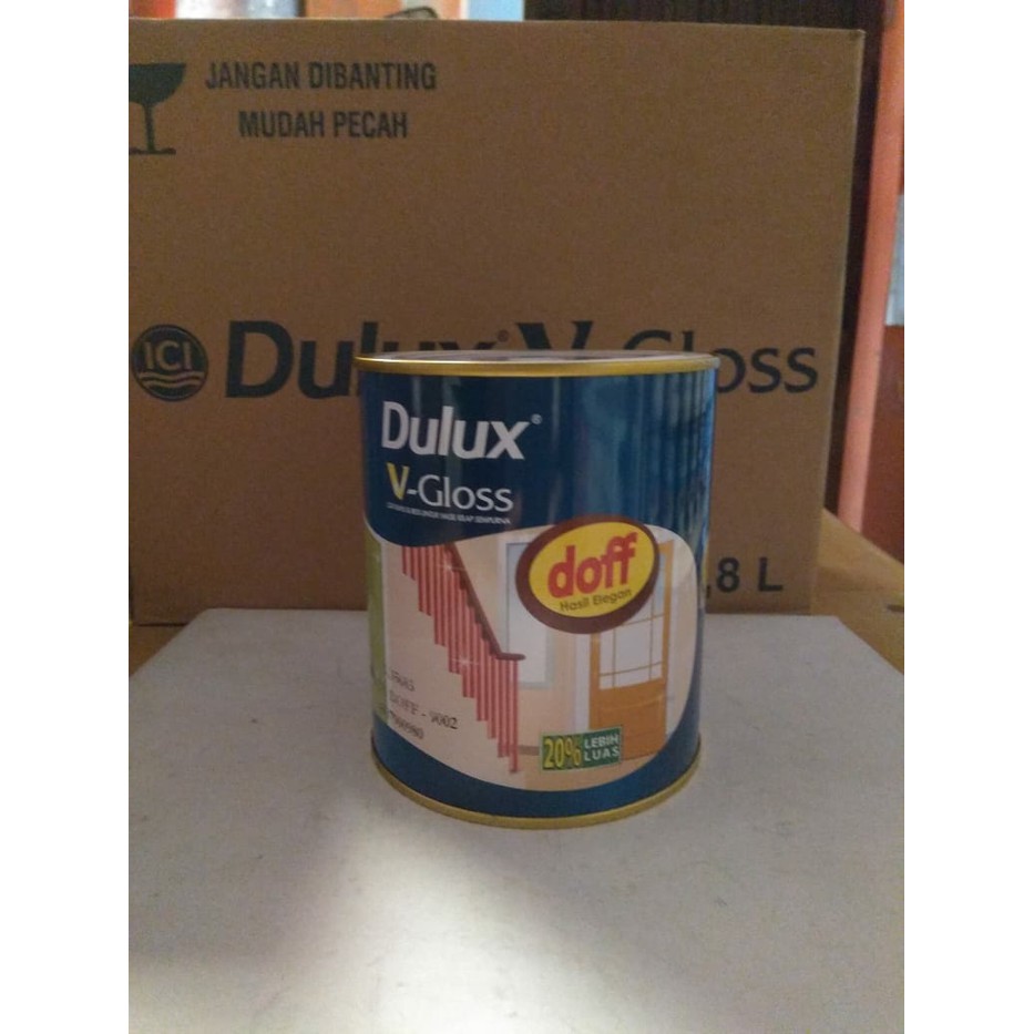 Cat Minyak Dulux V Gloss Cat Minyak Kayu Dan Besi Hitam Putih Dof Shopee Indonesia