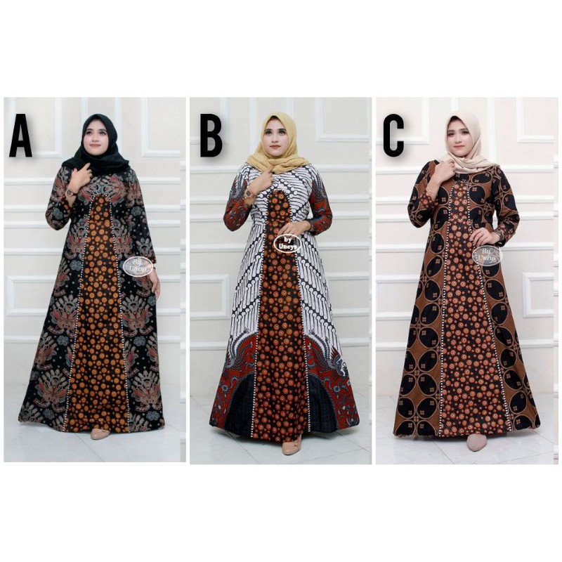 Termurah Gamis Batik Kombinasi Busui Bahan Full Katun Ld110 Ld120 QEVq7xWFzd5KBN6