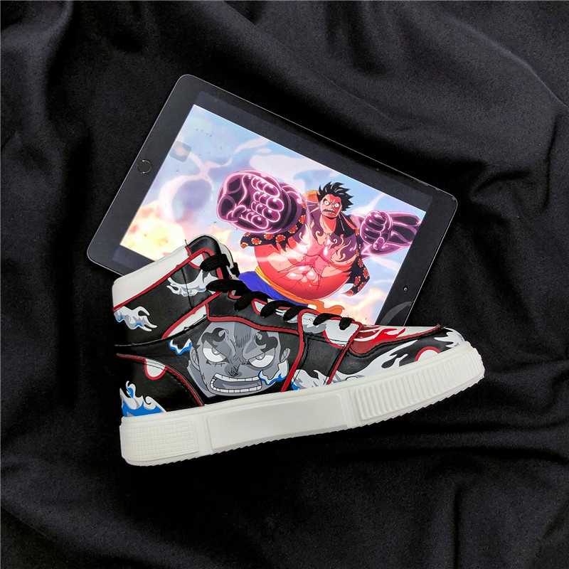 Import Anime One Piece Monkey D Luffy Kets Sport Keren Sepatu Pria Running Sneaker Tinggi Kekinian Cosplay Murah 197