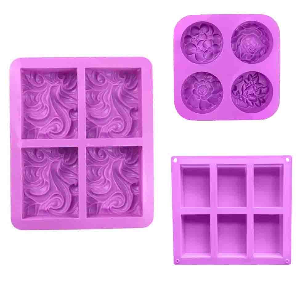 Suyo Cetakan Sabun Silikon Home Decor 4per6 Cavity Handmade Soaps Supplies