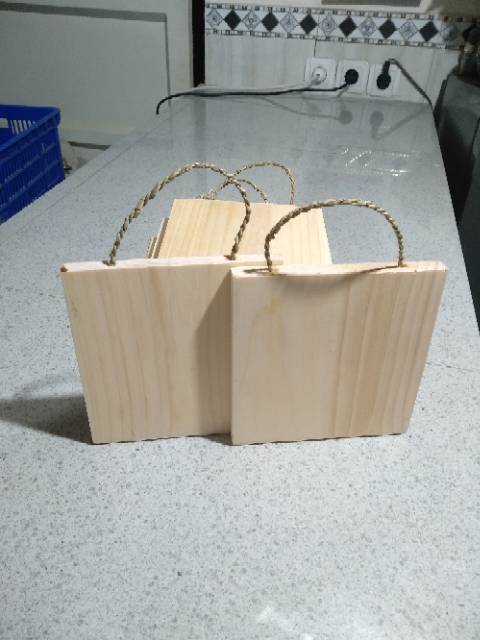 Talenan Kayu 15cm x 15cm / Talenan Tali / Talenan Lukis