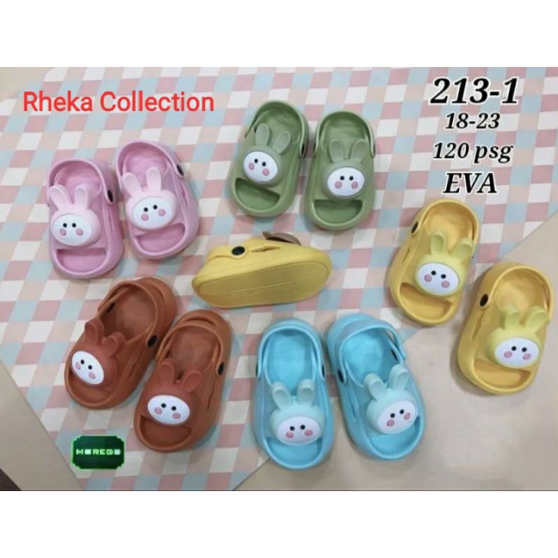 sandal anak cewek/cowok motif kelinci/rabbit/bear  morego 213