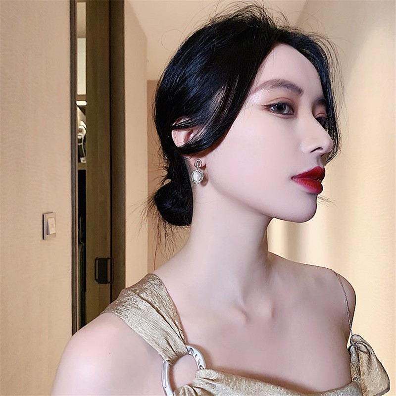 [ACKER] Anting Perak Terkoordinasi Gaya Korea Elegan Untuk Wanita